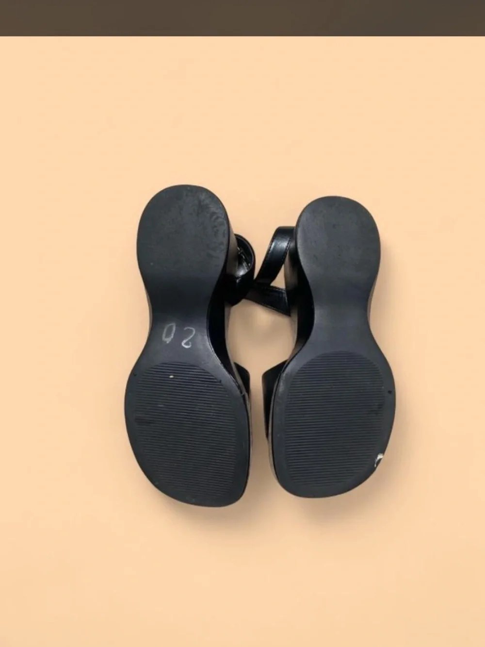 Soda Black Platform Ankle-Strap Sandals